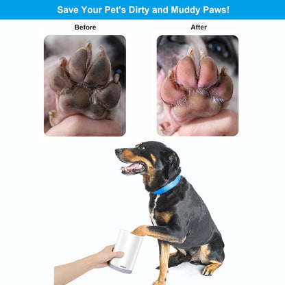Dog Paw Cleaner and Grooming Brush - Silicone Foot Washer Cup for Medium Dogs, Prevents Water Splashing