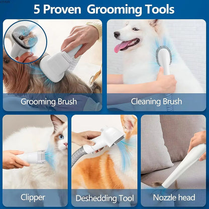 Professional Dog Grooming Vacuum and Pet Grooming Kit with 2.3L Capacity for Efficient Pet Hair Removal