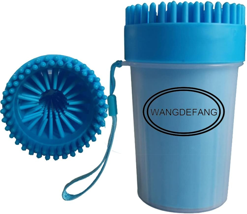 Large Breed Dog Paw Cleaner - XL Paw Washer for Dogs and Cats, Efficiently Cleans Muddy Paws (Blue)
