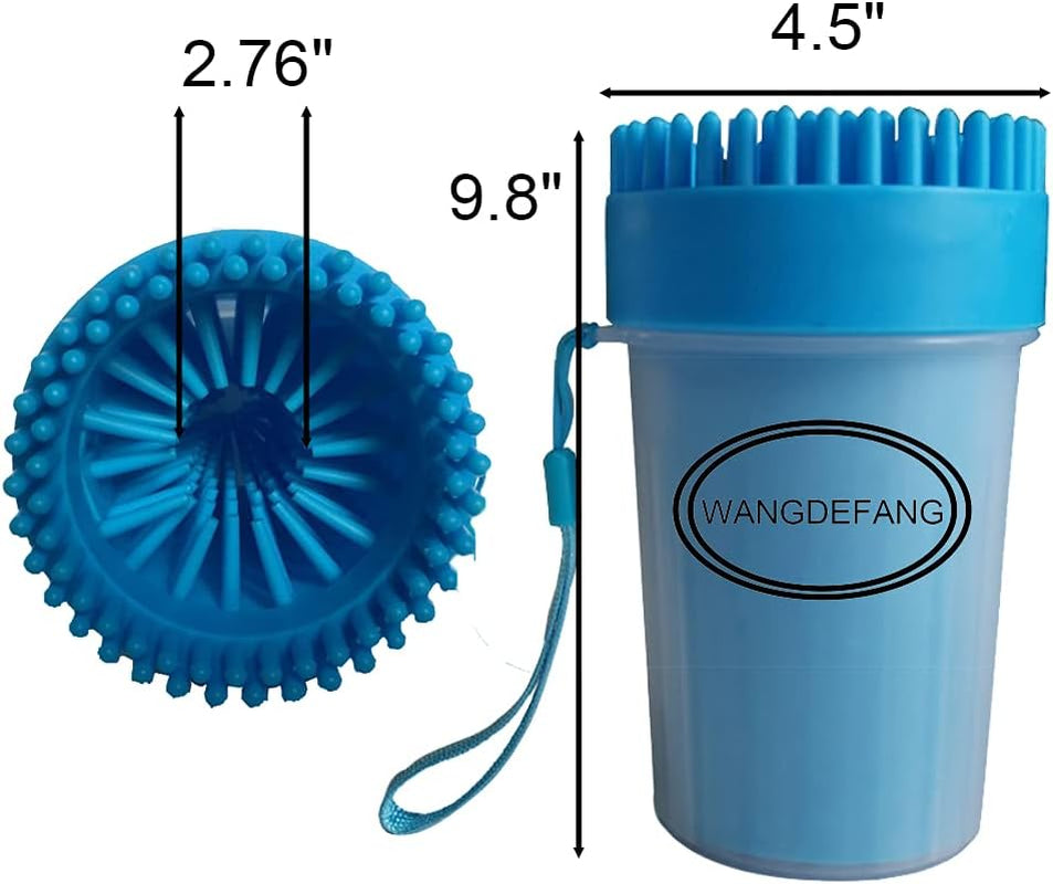 Large Breed Dog Paw Cleaner - XL Paw Washer for Dogs and Cats, Efficiently Cleans Muddy Paws (Blue)