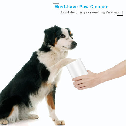 Dog Paw Cleaner and Grooming Brush - Silicone Foot Washer Cup for Medium Dogs, Prevents Water Splashing