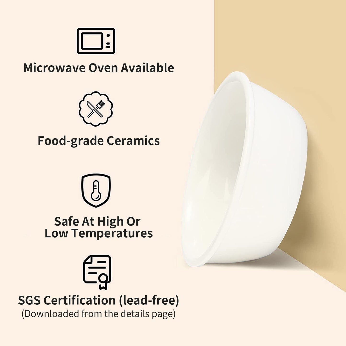 Elevated Ceramic Cat Bowls with 15° Tilted Design, Bamboo Stand Feeder Set for Cats and Small Dogs