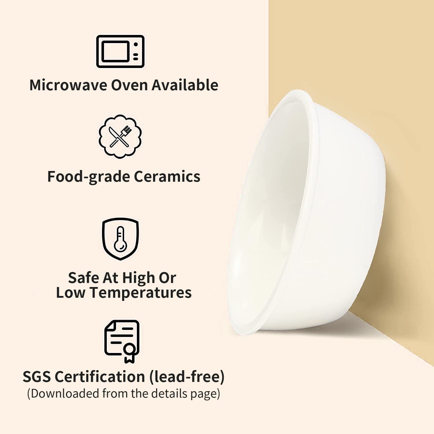 Elevated Ceramic Cat Bowls with 15° Tilted Design, Bamboo Stand Feeder Set for Cats and Small Dogs